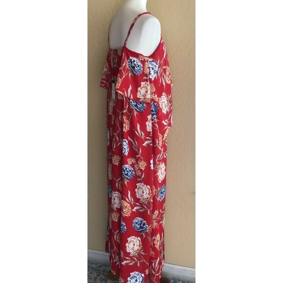 Romeo & Juliet Couture Chiffon Maxi Dress w Popover Dress Size M - Picture 7 of 11
